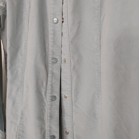 Gap blue denim color winter long sleeve blouse - Picture 3 of 6